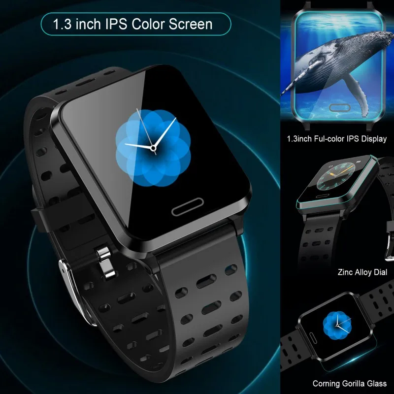 

IP68 Waterproof Smart Watch Heart Rate Blood Pressure Sleep Monitor Apple Android Phone Accessories Watch Smart Watch