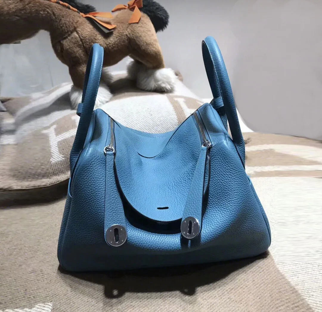 Новинка, Сумка с принтом личи, медицинская коробка, сумка для доктора, Европейская и американская мода, на одно плечо, ручная сумка через плечо, женская сумка - Цвет: Agate blue 30cm