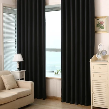 

Blackout Curtain Room Thermal Insulated Grommet Darkening Drape for Bedroom Living Room 39 x 84 Inch (Black)