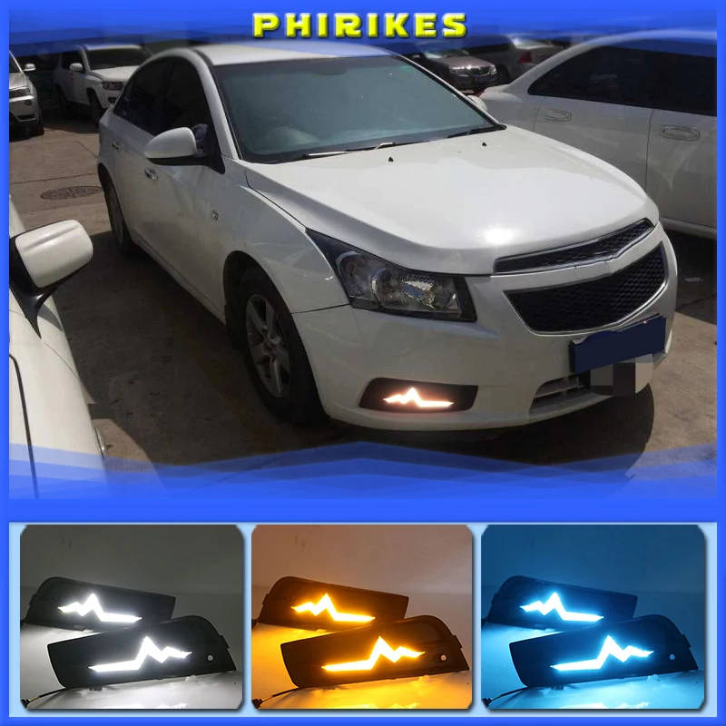 Светодиодный ные дневные ходовые огни DRL для Chevrolet Cruze 2009-2014 противотуманные фары