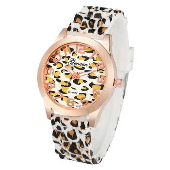 

New Luxury Leopard Print Quartz Watch for Women Silicone Strap Ladies Watches Fashion Female Clock Wristwatches Zegarek Damski