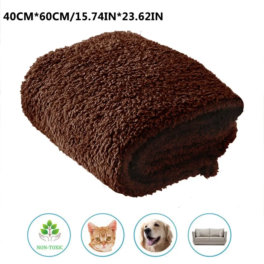 Одеяло для домашних животных, собак, кошек, многоцелевой мягкий хлопок, бархат, кондиционер, тон, коврик для домашних животных, складной легкий бытовой коврик-одеяло - Цвет: Light Brown