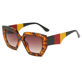 

sun glasses for ladies 2020 thick frame sunglasses for women brown gift items square uv400 colour accessories female big UV400