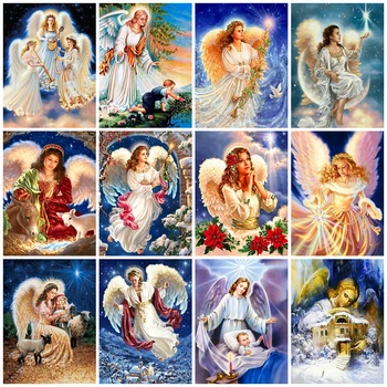 

HUACAN 5D DIY Diamond Painting Angel Sale Cross Stitch Diamond Mosaic Sale Portrait Craft Kit Home Decoration