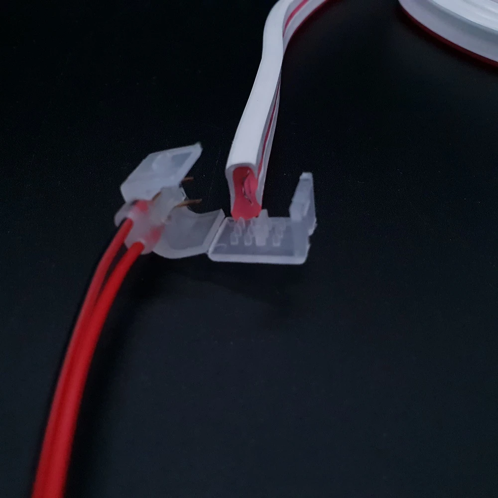 LED Strip Clips For 6x12mm 8*16mm Neon Light Modeling fixed Buckle 12V Quick Welding-free Head Flexible Tape Light Accessories