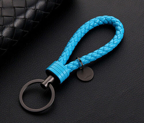 Retro Leather Rope Weave Braided Strap Keychain Keyring Car Key Chain Ring Key Fob Sling Jewelry Gift