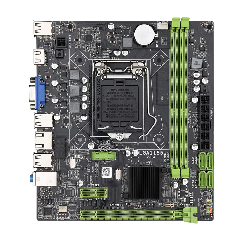 

OPQ-H61 LGA1155 Practical Desktop Computer Mainboard with SATA 2.0 USB2.0 DDR3 1600MHz 16G Dual Channel Motherboard for Core I3