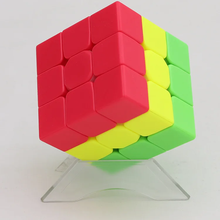 Rubiksss пазл 3x3x3 лист форма Единорог без наклейки красочная скорость pandora куб игрушки для мальчиков обучающие игрушки для детей подарок - Цвет: Светло-серый