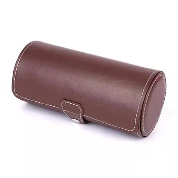 

Watch Storage Case/3 Slots PU Leather Watch Organizer Box for Travel/Business/Trip Black