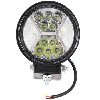 

Led Light Bar,Waterproof 4 Inch 117W 6000K Round Floodlight And Spotlight Pod Off Road Fog Driving Roof Bar Bumper With Mounting