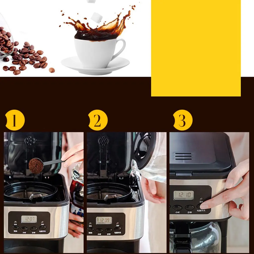 Coffee Machine Drip Coffee Machine Fully Automatic Coffee Maker Large Capacity Coffee Maker for