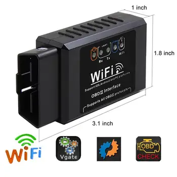 

Mini OBD2 BT Scanner ELM327 Wifi Fault Code Reader OBDII Scanner Adapter Car Diagnostic Tool for iPhone IOS Android