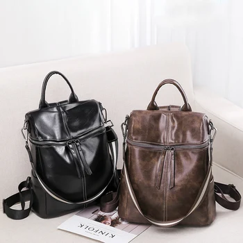 

Kmuysl women's backpack Pu leather young women's backpack beautiful fashion girl casual backpack women's backpack 2019 new style