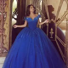 Винтажное детское вечернее платье «Золушка» платья голубое с открытыми плечами Пышное Бальное Платье фатиновые платья для выпускного вечера со шнуровкой милое 16 торжественное платье