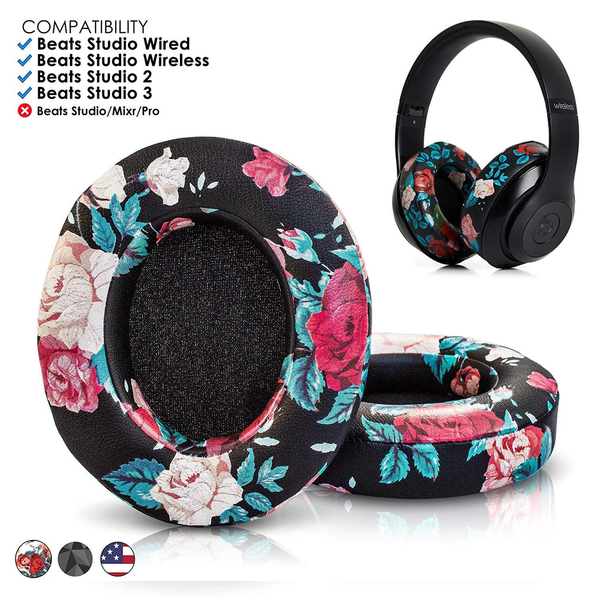 For Beats Studio 2 0 Studio 3 0 Wireless and Wired headphone Replacement New Ear Pads Protein Leather