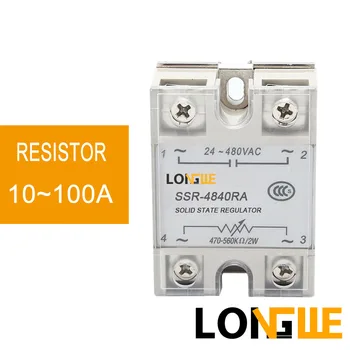 

SSR-4825RA 10 TO 100A Resistor regulator type CE Solid State Relay, Extermal control potentiometer 470KΩ/2W