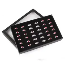 Новые Модные прозрачные сандалии; большие размеры 36 Слот Кольцо Дисплей стенд металлические серьги ящик для хранения ювелирных изделий на окружающую среду организатор ювелирные изделия держатель