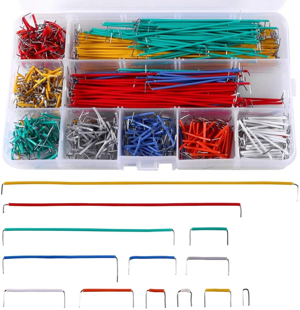 Tweezers Jump Wire 40Pin Header DAOKI 560 Pcs Breadboard Jumper Wire Kit 14 Length 2-125mm Assorted Preformed Breadboard Jumper Wire for Connection with Dupont Cable 