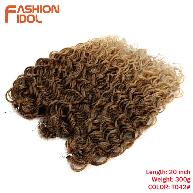 Deep Wavy Twist Crochet Hair Synthetic Afro Curly Hair Crochet Braids High Temperature Fiber Braiding Hair Extensions For Women T042