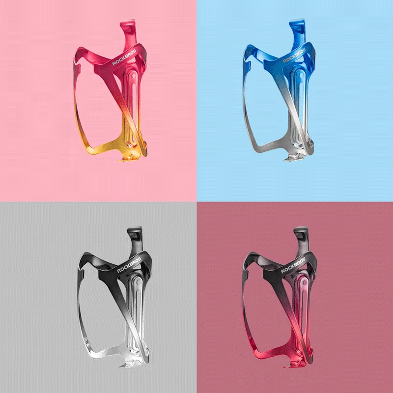 ROCKBROS Bicycle Bottle Holder MTB Road Bike Water Bottle Cage Mount Aluminum Alloy Gradient Stronge Sturdy Holder