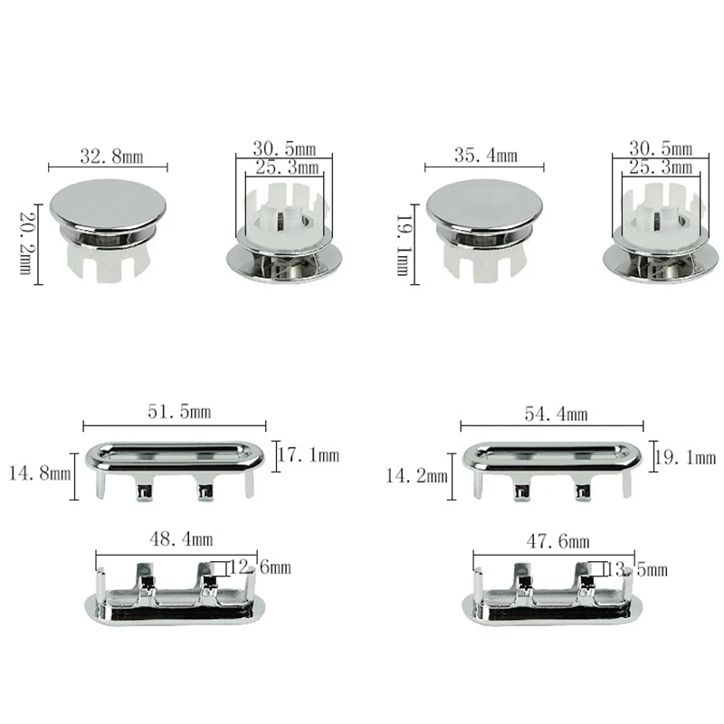 Sink Overflow Cover Bathtub Sink Ring Plastic Silver Plated Decoration Bathroom Ceramic Basin Overflow