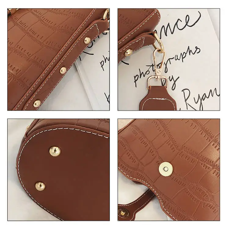 alligator bag bags women shoulder crossbod bag pu leather women's handbags (22)