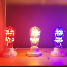 Лампочки с ампулой Эдисона E27 винтажный Декор лампа накаливания 220 в 12 Вт ST64 лампа накаливания лампа колба в виде лампады Ретро лампа Эдисона