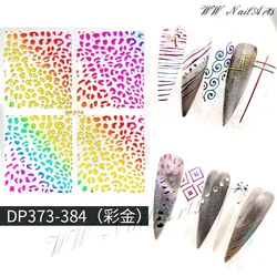 1Pcs DP-Series Golden Marble Line Nail Stickers Wave spots Striping Tape Winter Manicure Charm Nail Design Decor Art Decals