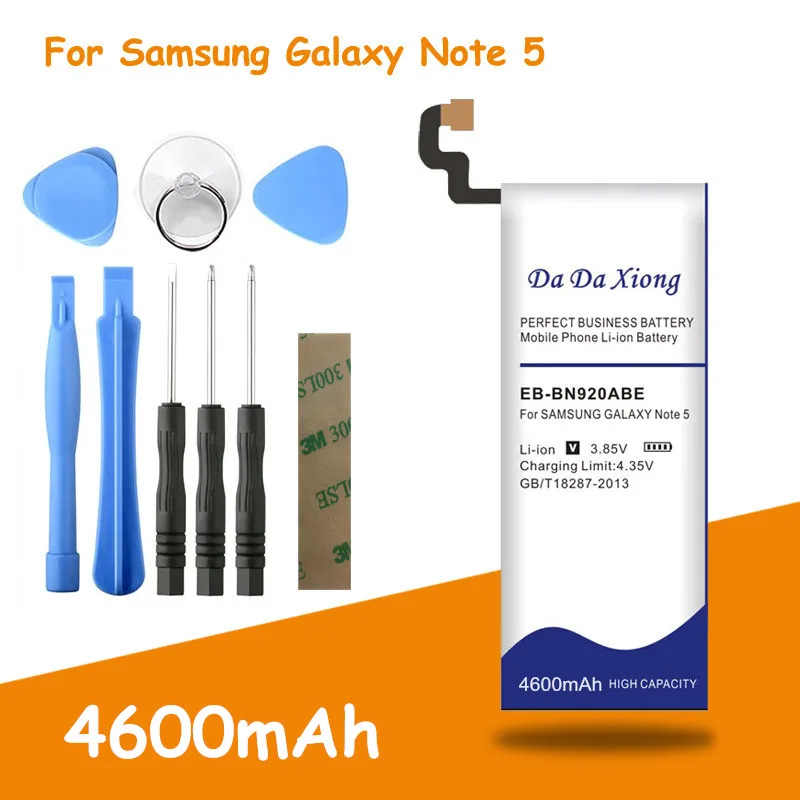 Аккумулятор для мобильного телефона Samsung Galaxy Note 5 N9200 N920t N920c Note5 N9208 4600 мА/ч