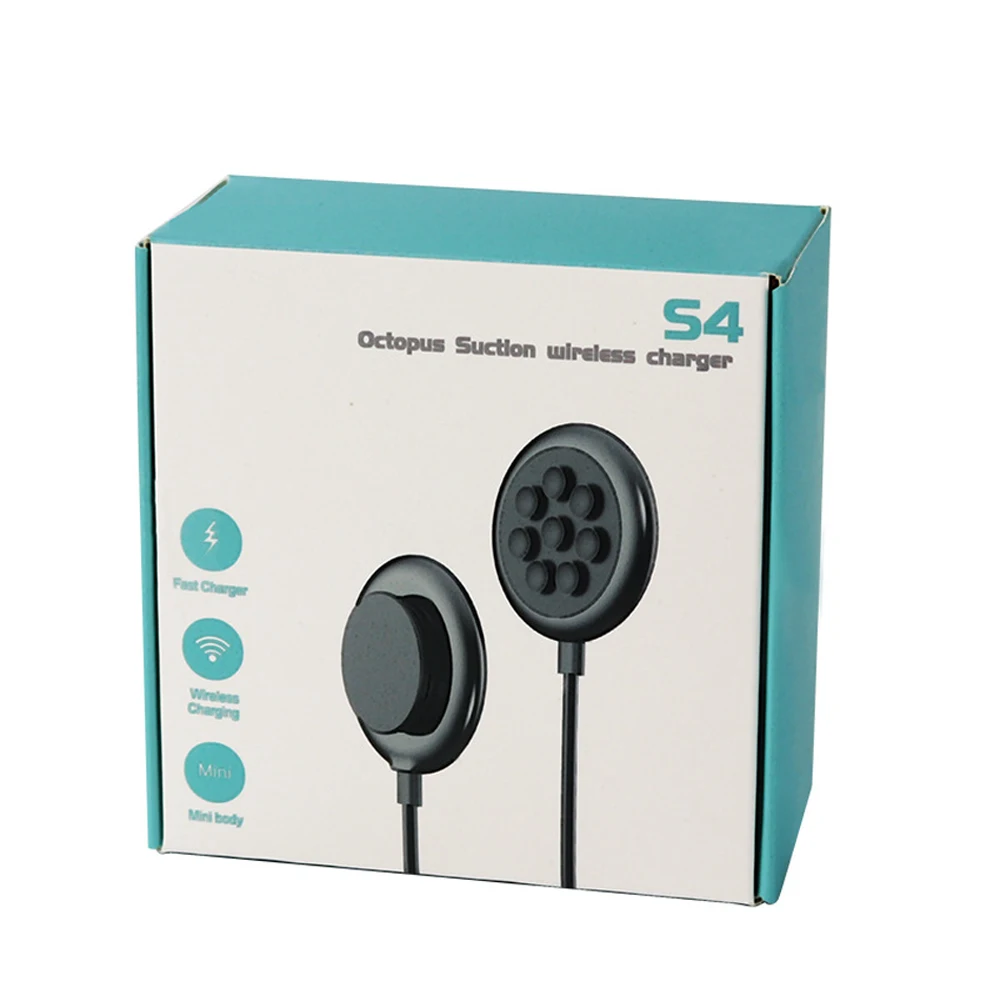 S4 присоска 10 Вт Беспроводная зарядная площадка Беспроводное зарядное устройство с подушкой безопасности телескопический встроенный кабель для игр для samsung IPhone