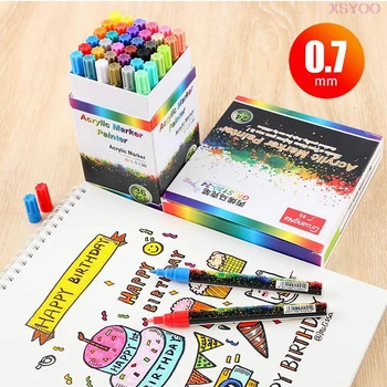 

GN 24/36Colors 0.7MM Acrylic Marker Pen Set Children Markers for Drawing Washable Creative DIY Glass ceramics graffiti