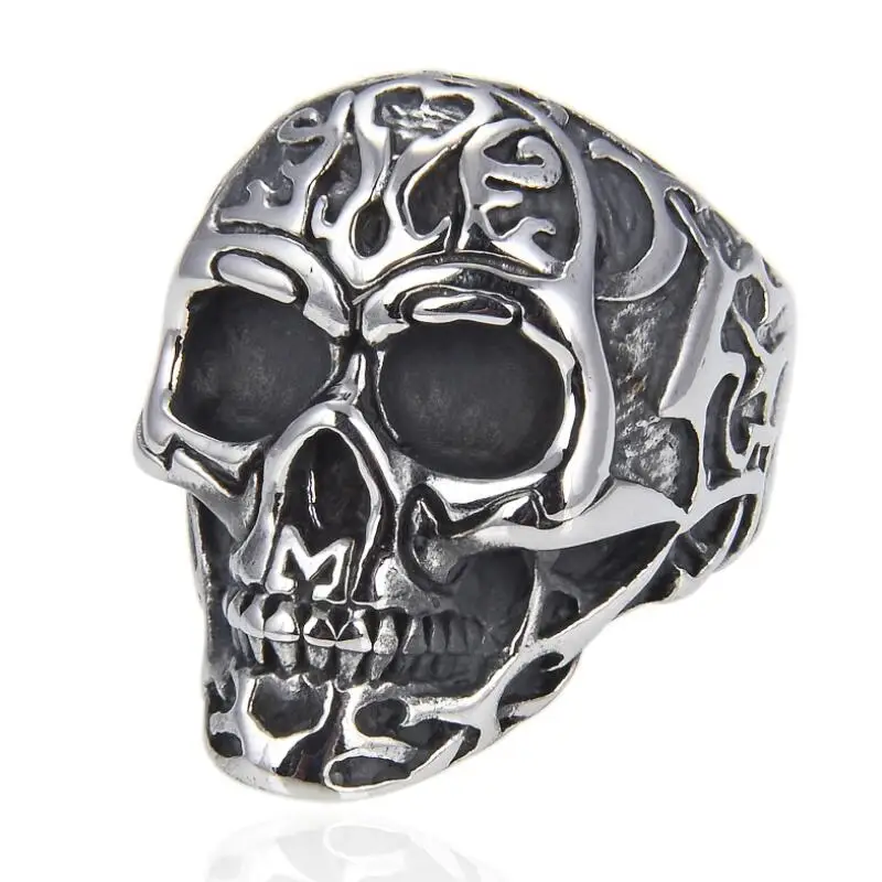 Male Skull Rings Promotions New High Quality Jewelry skeleton ring for men Rock Punk Fashion Stainless Steel | Украшения и