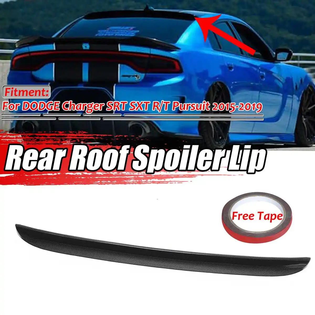Автомобильный задний спойлер на крыло черный крышу для DODGE Charger SRT SXT R/T Pursuit 2015-2019 |