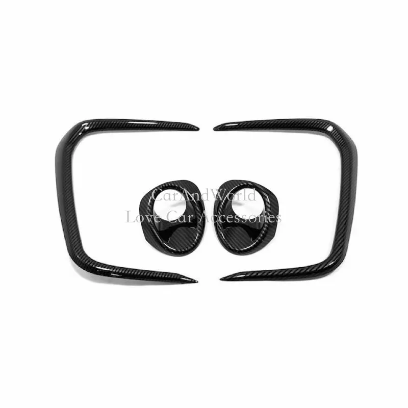 AB-Style 4pcs Аксессуары из углеродного волокна для Toyota Corolla E210, передний противотуманный светильник, крышка лампы, рамка для бровей, отделка, молдинг, гарнир - Цвет: AB-Style 4pcs