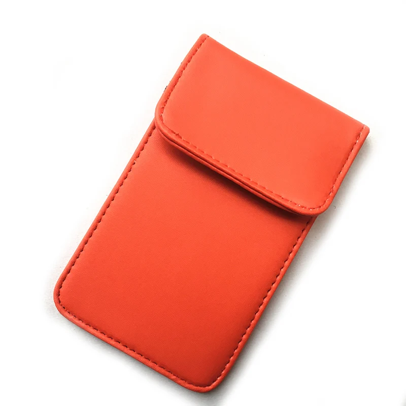 Red PU Faraday автомобильный ключницы RFID сигнальная экранирующая сумка NFC бумажник для кредитных карт Fob блокатор протектор для защиты конфиденциальности BAG1073 - Цвет: Red