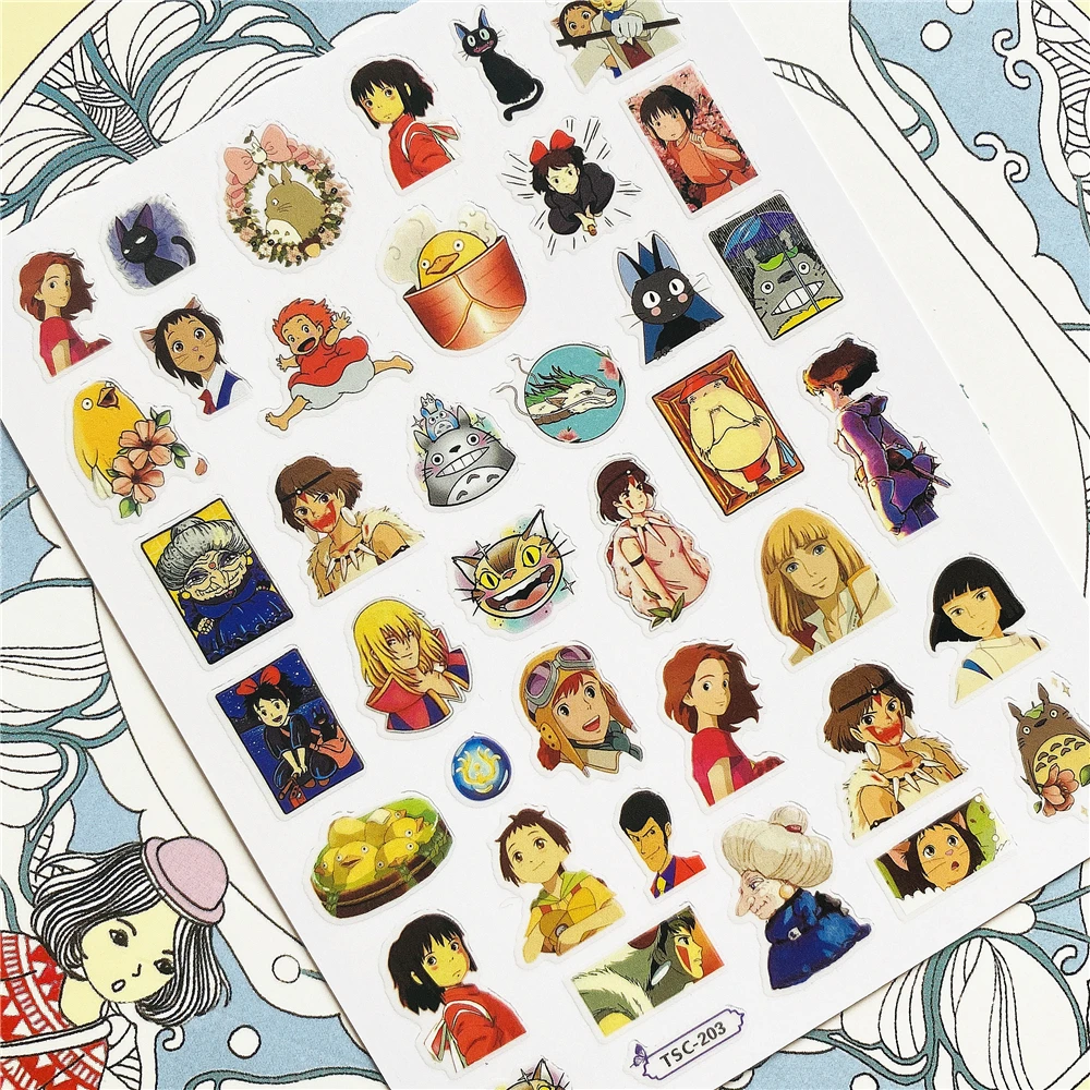 TSC-182 Faceless man twins old woman small briquettes 3D Back glue Nail Art Stickers Decals Sliders Nail ornament decoration