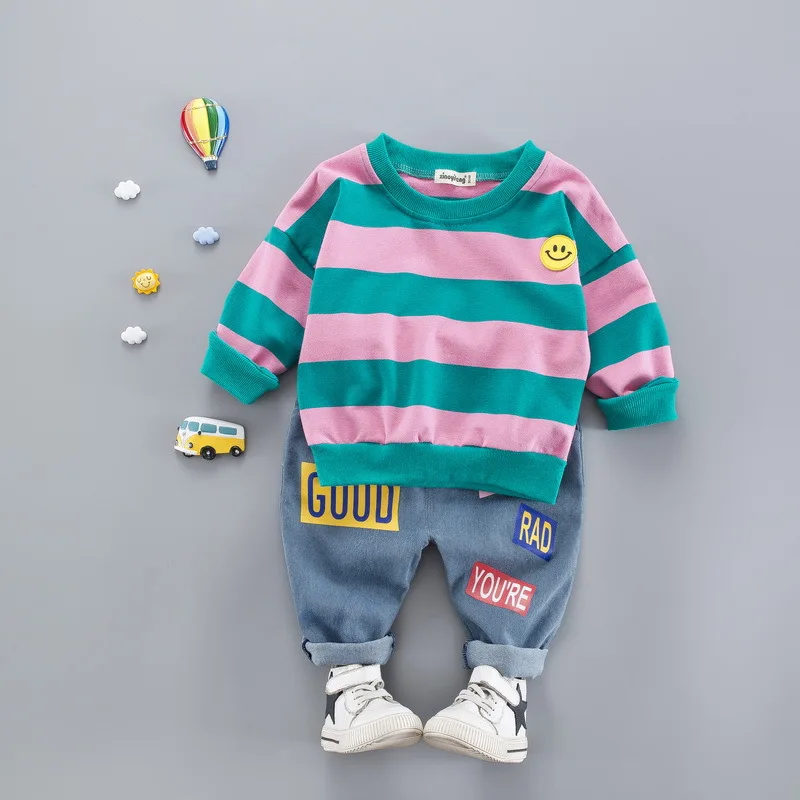 

2018 New Style BOY'S Pieces Suit 1 a 3-Year-Old Infant Child Spring And Autumn Clothes Baby Sports Hoodie Two Autumn Clothing Fa