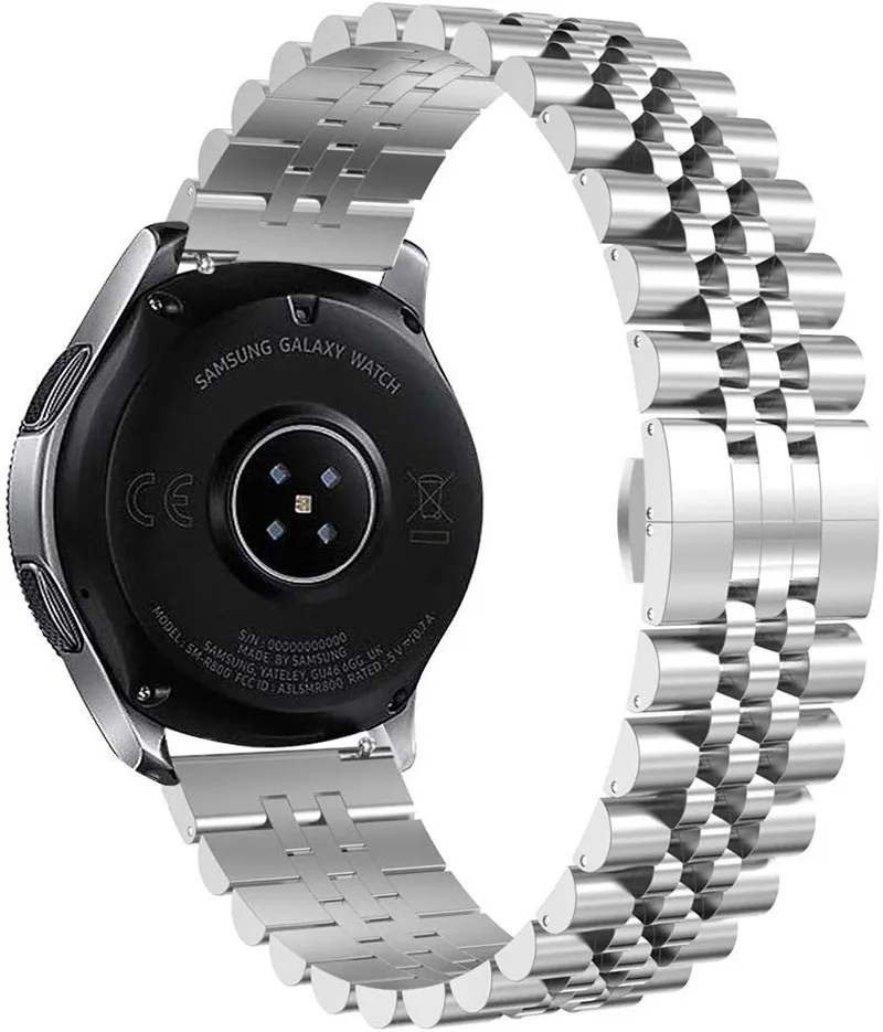 Ремешок из нержавеющей стали для samsung Galaxy watch 46 мм S3 ремешок для HUAWEI GT 2 46 мм ремешок Amazfit GTR 47 мм/Stratos 3 2 браслет