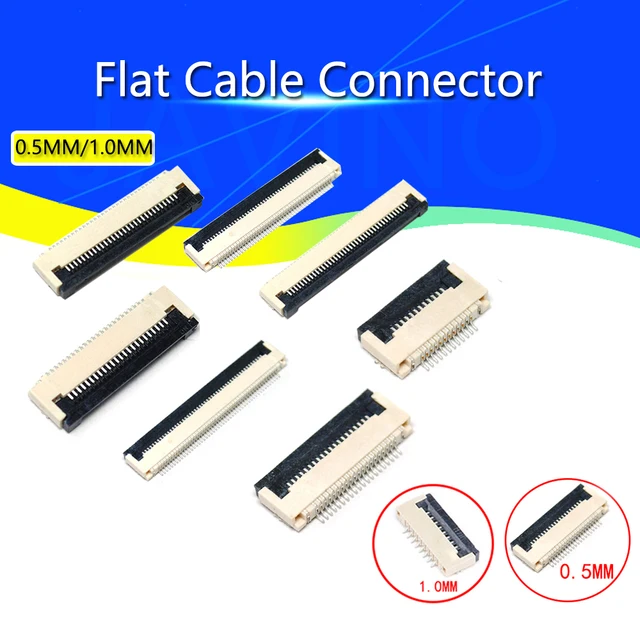 10pcs 0.5mm/1mm Pitch Under Clamshell Socket FPC FFC Flat Cable Cables Connectors Electronics Network Cables 8725e789368d2f24e083c6: 10P|12P|14P|15P|16P|18P|20P|22P|24P|26P|28P|30P|32P|34P|36P|40P|45P|4P|50P|5P|60P|6P|7P|8P
