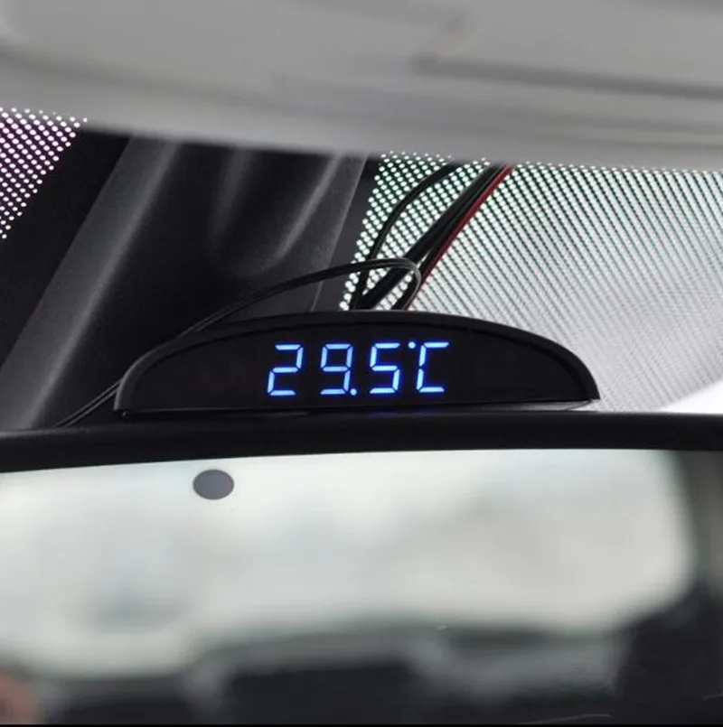 Автомобильный термометр 3 в 1 вольтметр тестер 12 В синий красный светодиодный