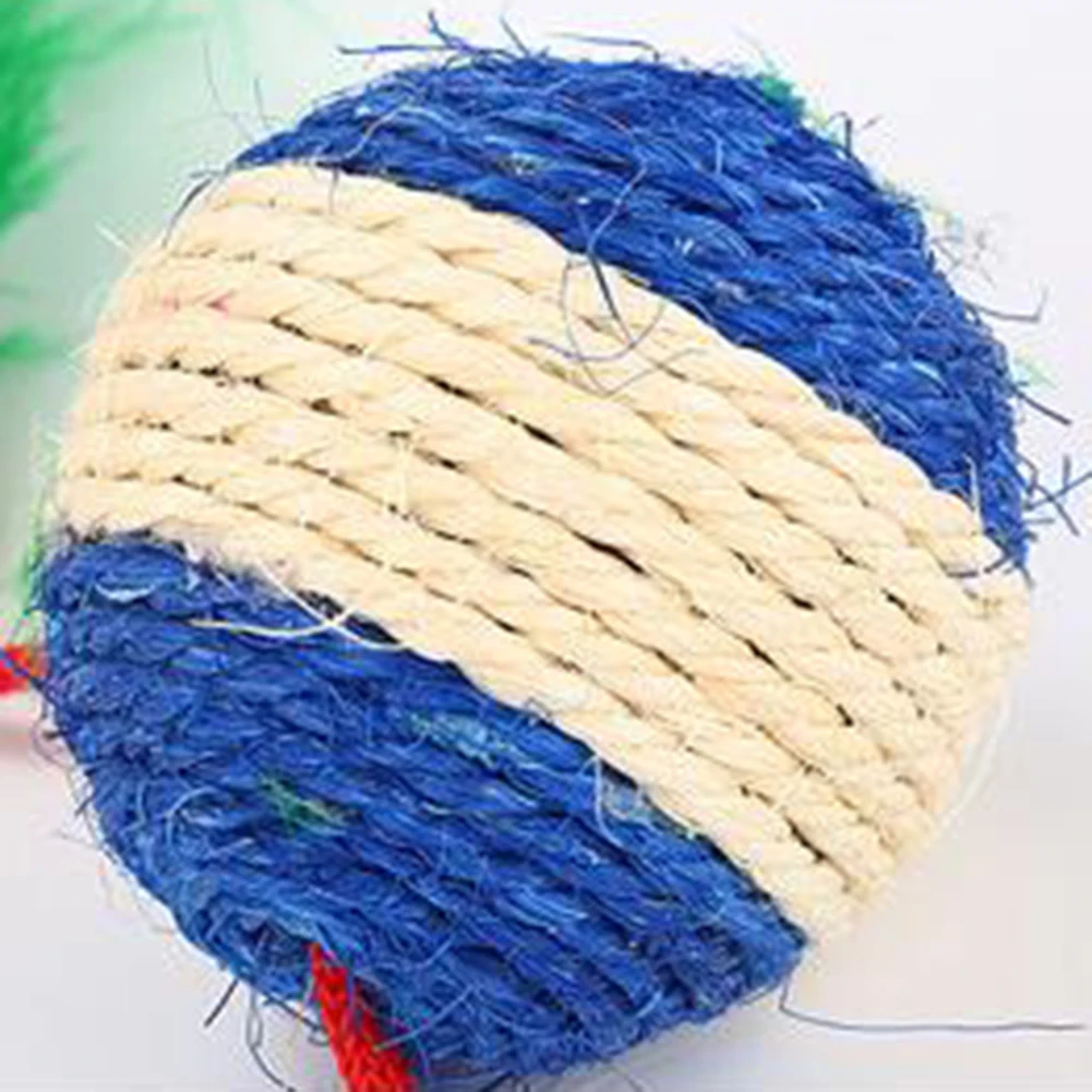 20Pcs Pet Cats Kitten Funny Tunnel Play Stick Feather Bell Ball Mouse Chew Toy For Kitten Funny Playing Interactive Pet Toys