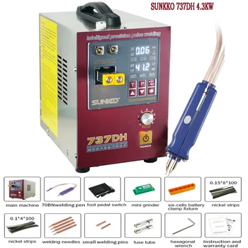 Buy SUNKKO 737DH Spot Welder 4.3KW High Power Automatic Pulse Spot Welding Machine Handheld Pen For 18650 Lithium Battery Welder