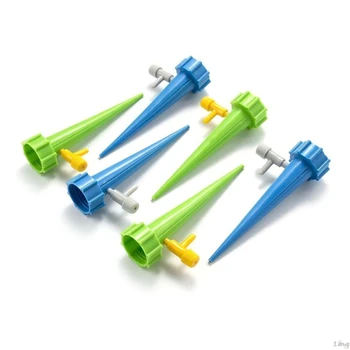 

6pcs Automatic Watering Device With Walve Plant Self Water Adjustable Stakes Automatic Spikes Irrigation System Lazy Pouring Wat