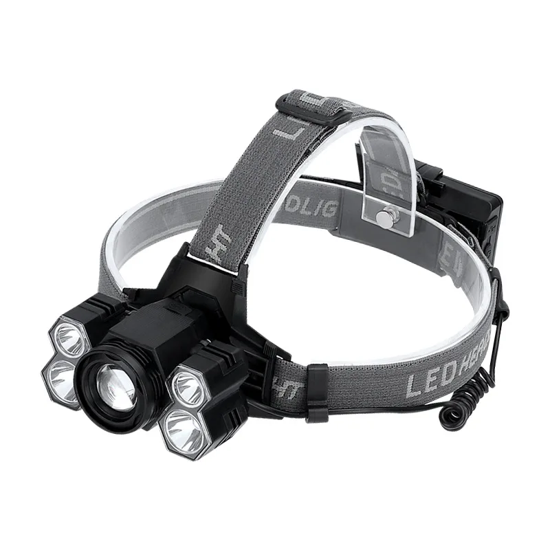 

Setfree fire Glare Outdoor 5led Headlights USB Direct Charging Night Fishing Lamp High-Power Fishing Lamp Head-Mounted Miner's L