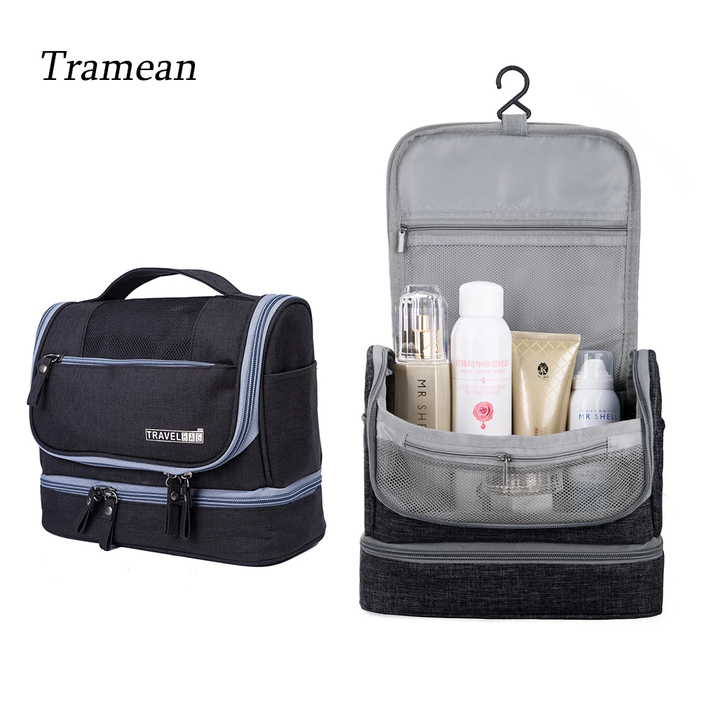 

Men Fashion Cosmetic Bag Waterproof Nylon Travel Organizer Make-up Lady Large Necessities Cosmetics Toilet Bag z30
