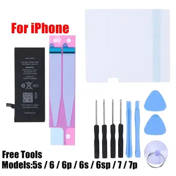 

Phone replacement Mobile Phone Battery For iPhone 5s 6 6s 7 8 Plus X XS XR replacement Batterie Internal Bateria Free Tools Kit