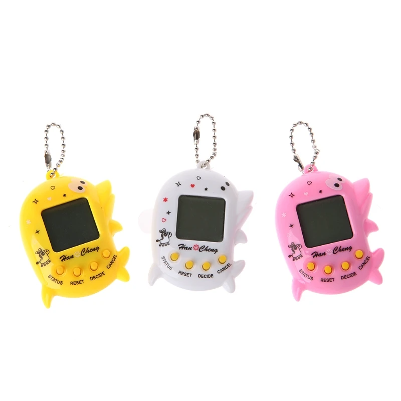 Дельфин Форма lcd Виртуальная Цифровая Pet электронная игровая машина с брелком E65D