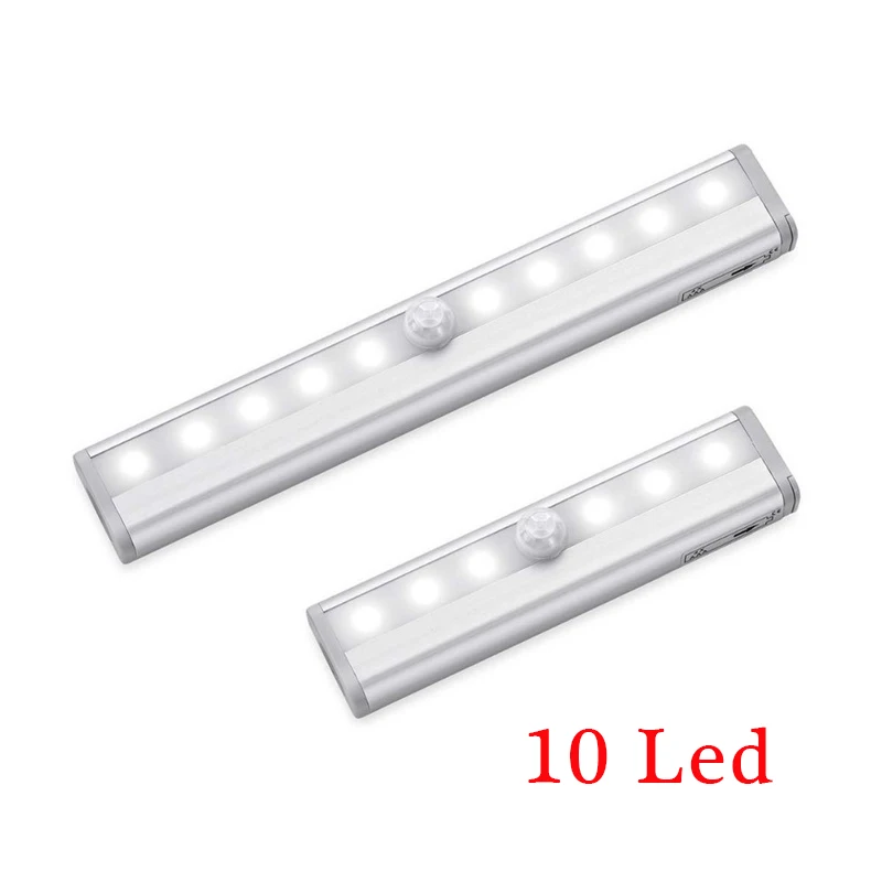 10 Led-Cool White Движения Сенсор светильник 6/10/20 светодиодный Батарея солнечные ПИР Беспроводной движения Сенсор Безопасности Светильник s Шкаф Кабинет Светодиодный ночной Светильник - Испускаемый цвет: 10 Led-Cool White