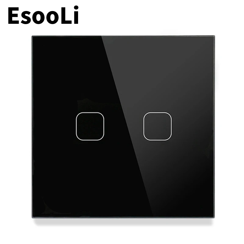Настенный сенсорный выключатель EsooLi стандарта ЕС/Великобритании переключатель
