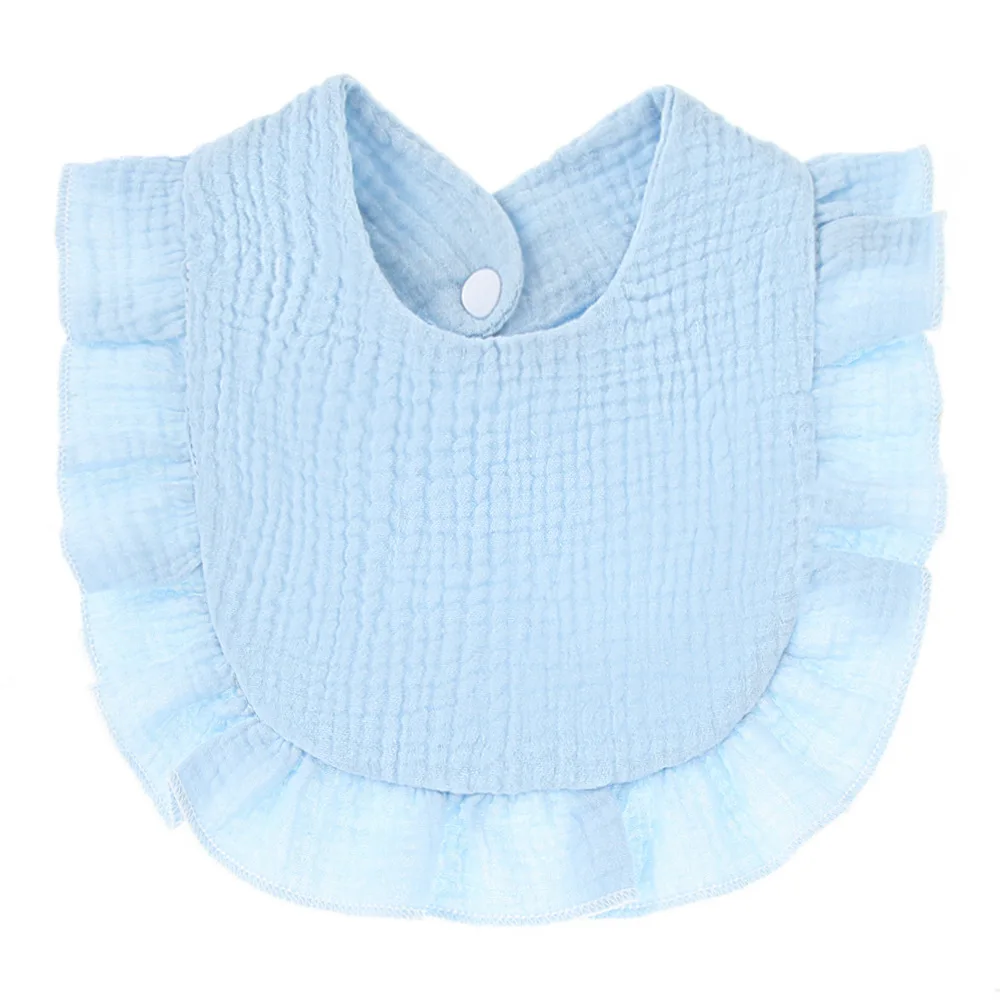 Baby Feeding Drool Bib Infant Lace Saliva Towel Soft Cotton Gauze Burp Cloth for Newborn Toddler Scarf  Muslin Baby Bib Bandana baby accessories box
